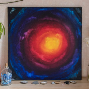 galaxie avec décors réel